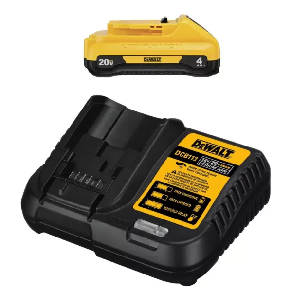 DEWALT 20-Volt MAX Cordless 4-1/2 in. to 5 in. Grinder, (1) 20-Volt 4.0Ah Battery & Charger