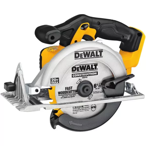 DEWALT 20-Volt MAX Cordless 6-1/2 in. Circular Saw with (2) 20-Volt Batteries 5.0Ah & Charger