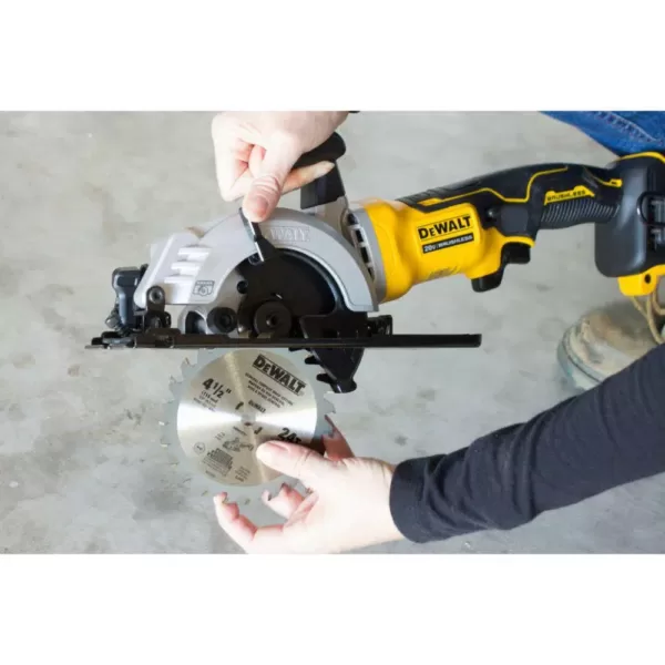 DEWALT ATOMIC 20-Volt MAX Cordless Brushless 4-1/2 in. Circular Saw with (1) 20-Volt Battery 2.0Ah