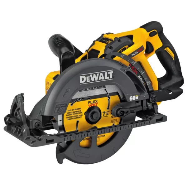 DEWALT FLEXVOLT 60-Volt MAX Cordless Brushless 7-1/4 in. Wormdrive Style Circular Saw with (1) FLEXVOLT 6.0Ah Battery