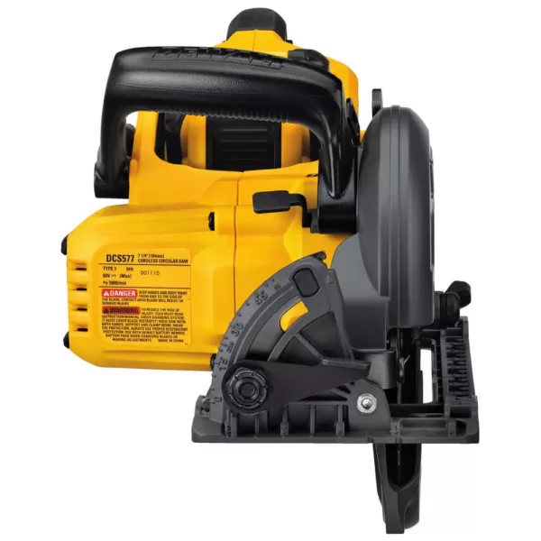 DEWALT FLEXVOLT 60-Volt MAX Cordless Brushless 7-1/4 in. Wormdrive Style Circular Saw with (2) FLEXVOLT 6.0Ah Batteries