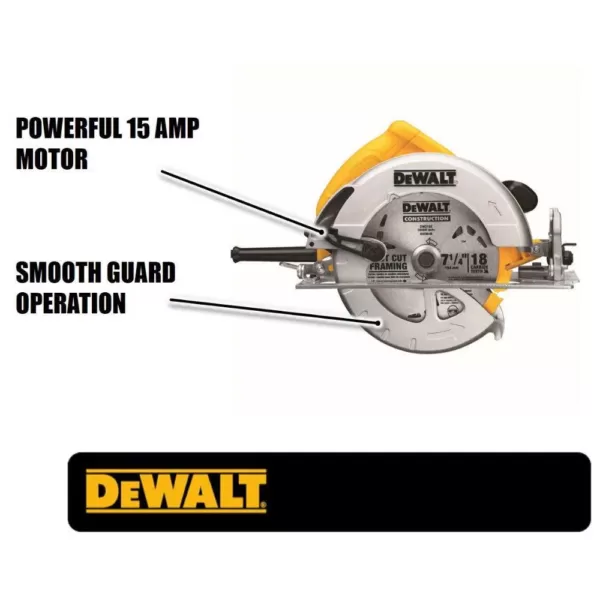 DEWALT 15 Amp Corded 7-1/4 in. Lightweight Circular Saw