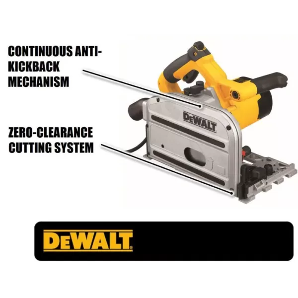 DEWALT 12 Amp Corded 6-1/2 in. (165 mm) Track Saw Kit