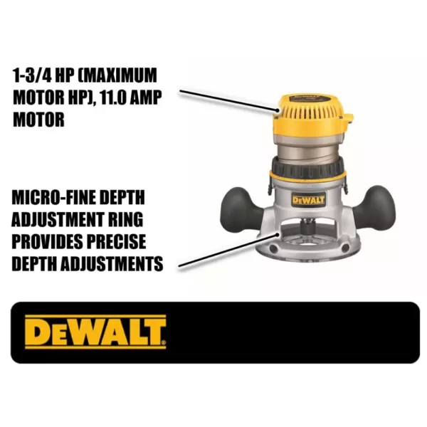 DEWALT 1.75 HP Fixed Base Router