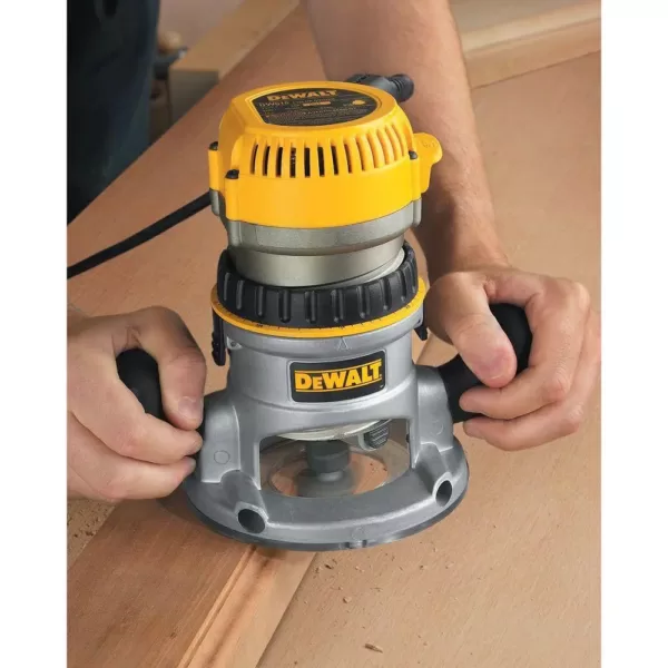 DEWALT 12 Amp Corded 2-1/4 Horsepower Electronic Variable Speed Fixed Base Router with Soft Start