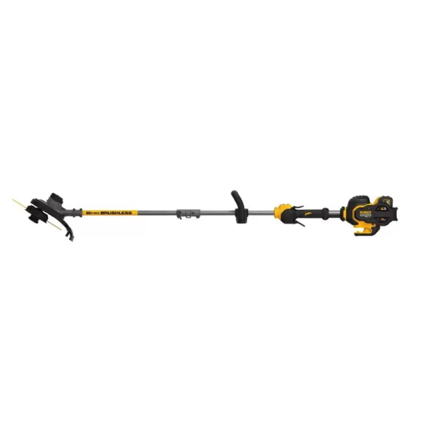 DEWALT 15 in. 60V MAX Lithium-Ion Cordless FLEXVOLT Brushless String Grass Trimmer with (1) 3.0Ah Battery and Charger Included