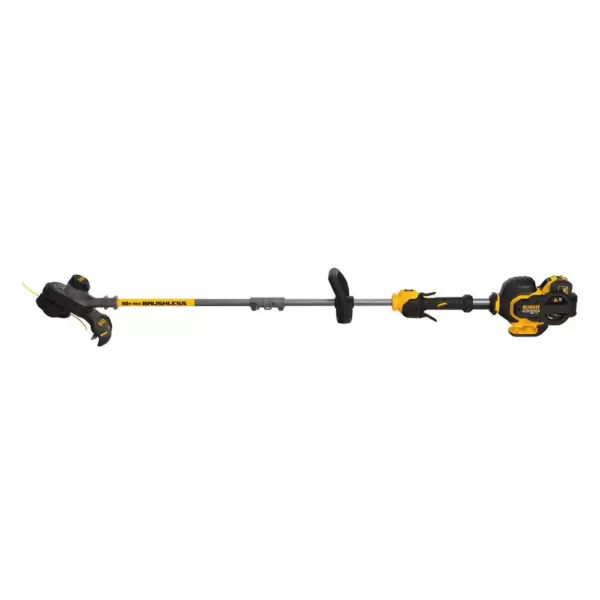 DEWALT 15 in. 60V MAX Lithium Ion Cordless FLEXVOLT Brushless String Grass Trimmer w/ (2) 3.0Ah Batteries and Charger Included