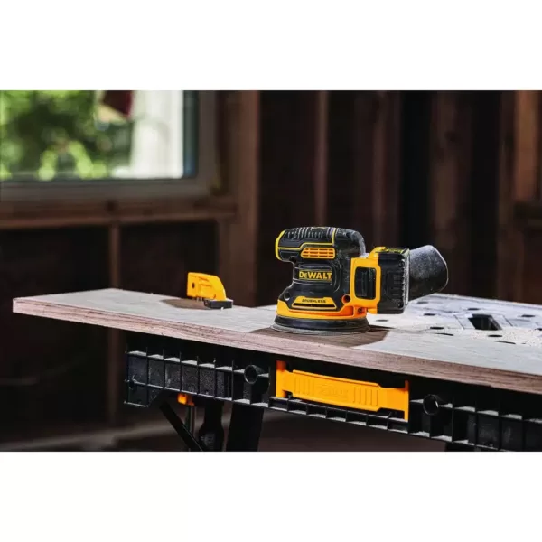 DEWALT 20-Volt MAX XR Cordless Brushless 5 in. Random Orbital Sander with 1/4 Sheet Sander, (1) 20-Volt Battery 3.0Ah & Charger