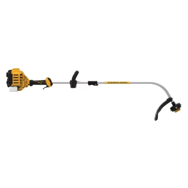 DEWALT 27 cc 2-Cycle Gas Curved Shaft String Trimmer with Attachment Capability