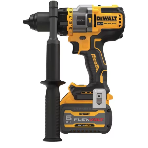 DEWALT 20-Volt MAX Cordless Brushless 1/2 in. Hammer Drill/Driver with FLEXVOLT ADVANTAGE with (1) FLEXVOLT 6.0Ah Battery