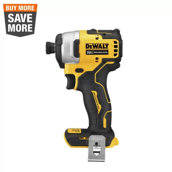 DEWALT ATOMIC 20-Volt MAX Cordless Brushless Compact 1/4 in. Impact Driver (Tool-Only)