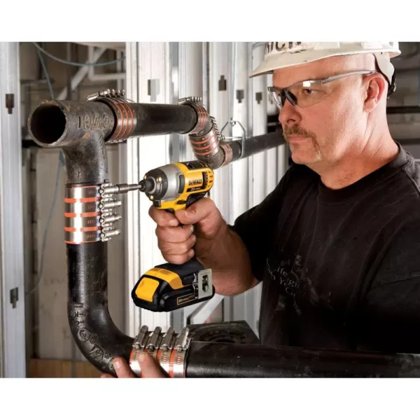 DEWALT 20-Volt MAX Cordless 1/4 in. Impact Driver, (2) 20-Volt 1.3Ah Batteries, Charger & Bag