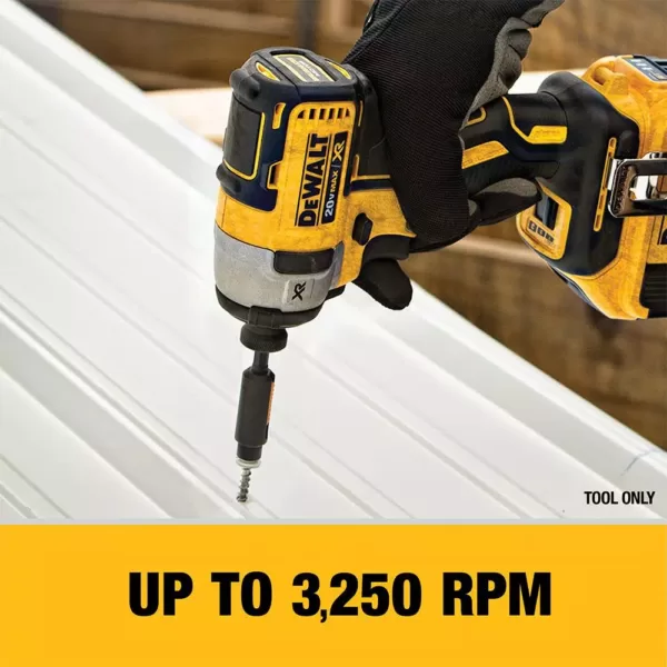 DEWALT 20-Volt MAX XR Cordless Brushless 3-Speed 1/4 in. Impact Driver with (1) 20-Volt 4.0Ah Battery