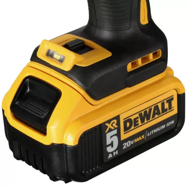 DEWALT 20-Volt MAX XR Cordless Brushless 1/2 in. High Torque Impact Wrench with Detent Pin Anvil, (1) 20-Volt 5.0Ah Battery