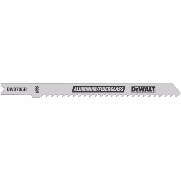 DEWALT 4 in. 8 TPI Aluminum/Fiberglass Jig Saw Blade HCS U-Shank (5-Pack)