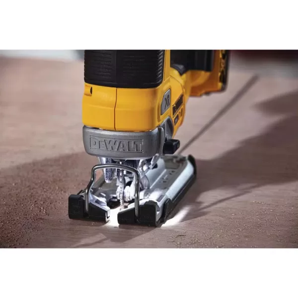 DEWALT 20-Volt MAX XR Cordless Brushless Jigsaw with 5 in. Random Orbital Sander, (1) 20-Volt 5.0Ah Battery & Charger