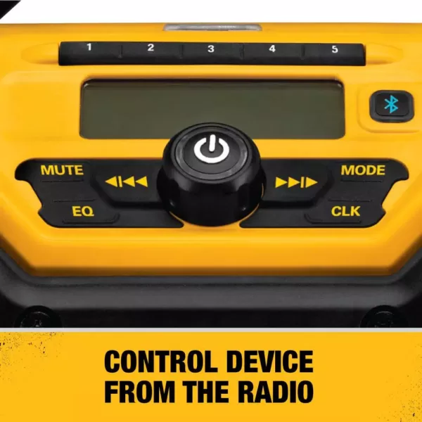 DEWALT 20-Volt MAX Bluetooth Radio with built-in Charger