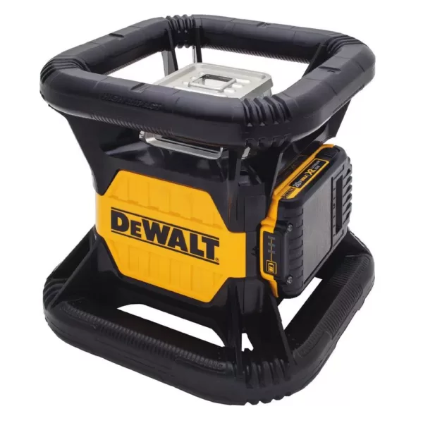 DEWALT 20-Volt MAX Lithium-Ion 250 ft. Green Self-Leveling Rotary Laser Level with (3) Batteries 2Ah, Charger, & TSTAK Case