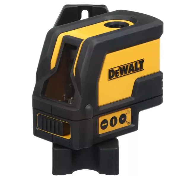 DEWALT 165 ft. Red Self-Leveling Cross-Line and Plumb Spot Laser Level with (3) AAA Batteries & Case