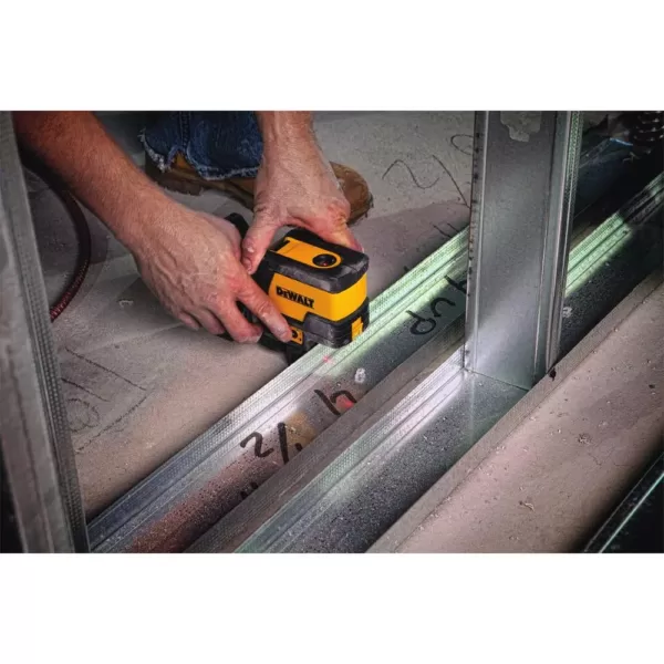 DEWALT Self-Leveling Cross Line and Plumb Spots Laser Level with Bonus 25 ft. Tape Measure