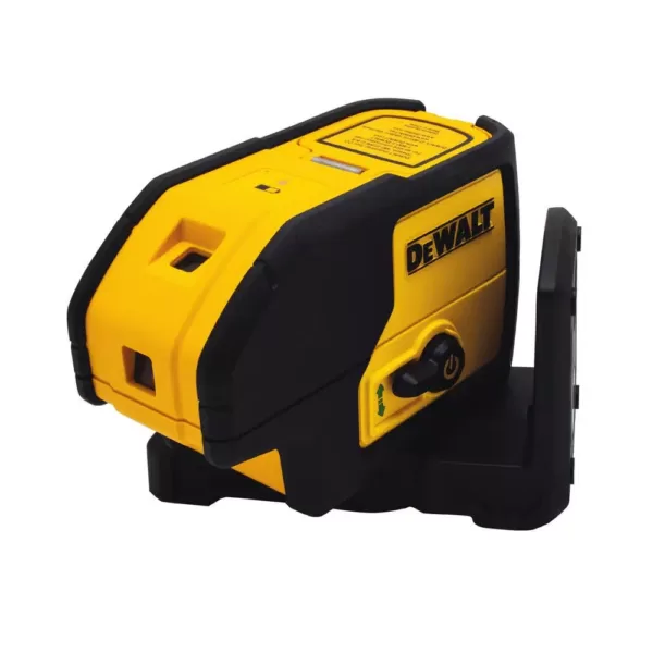 DEWALT 100 ft. Green Self-Leveling 3-Spot Laser Level with (2) AA Batteries & Case