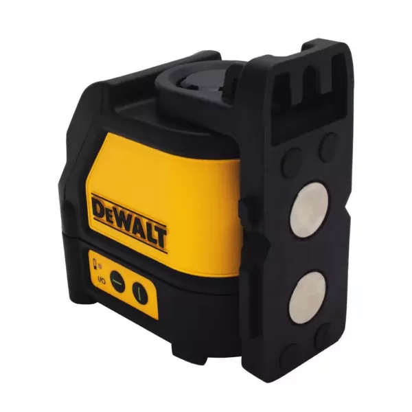 DEWALT 165 ft. Green Self-Leveling Cross Line Laser Level with (3) AAA Batteries & Case