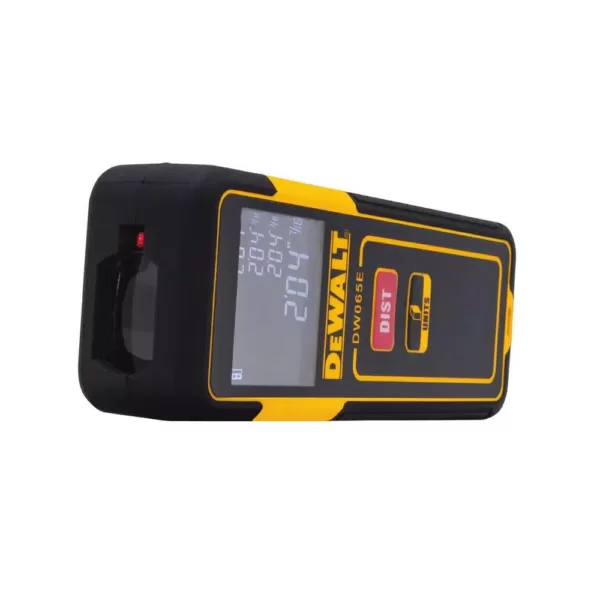 DEWALT Cross Line Laser Level with Bonus 65 ft. Laser Distance Measurer