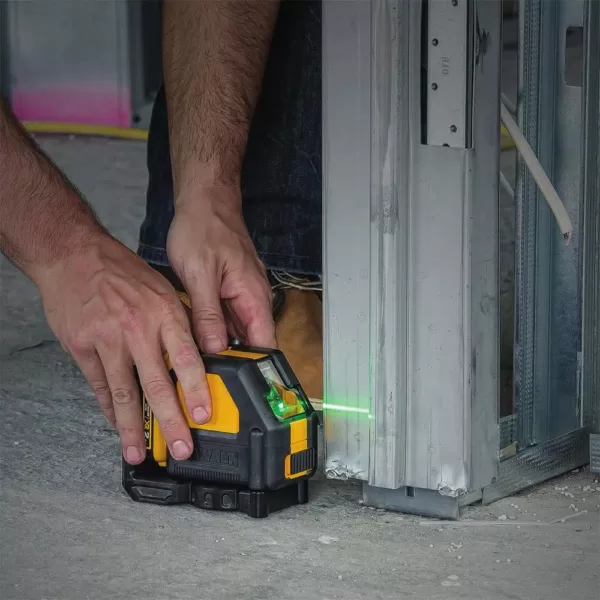 DEWALT 12-Volt MAX Lithium-Ion Cross-Line Green Laser Level with 100 ft. Laser Distance Measurer