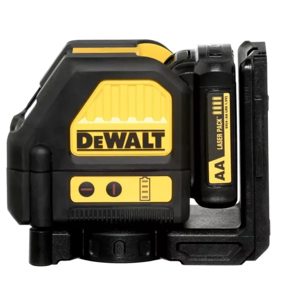 DEWALT 12-Volt MAX Lithium-Ion 165 ft. Red Self-Leveling Cross-Line Laser Level with (AA) Starter Kit & Case