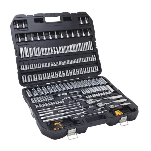 DEWALT Chrome Vanadium Mechanics Tool Set (192-Piece) with Plier Set (3-Piece) and Screwdriver Set (10-Piece)