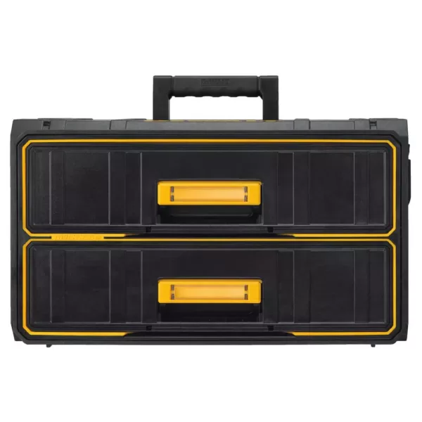 DEWALT 1/4 in. x 3/8 in. Drive Polished Chrome Mechanics Tool Set (142-Piece) with Bonus TOUGHSYSTEM 22 in. 2-Drawer Tool Box