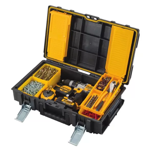 DEWALT Mechanics Tool Kit Set (142-Piece) with Case & Bonus TOUGHSYSTEM 22 in. Small Tool Box & 25 ft. x 1-1/8 in. Tape Measure