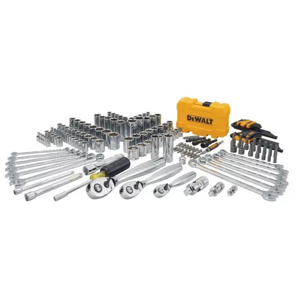 DEWALT 1/4 in., 3/8 in. and ½ in. Drive Polished Chrome Mechanics Tool Set (168-Piece)