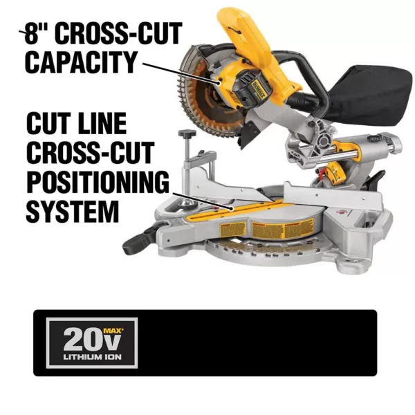 DEWALT 20-Volt MAX Cordless 7-1/4 in. Sliding Miter Saw with (1) 20-Volt Battery 4.0Ah