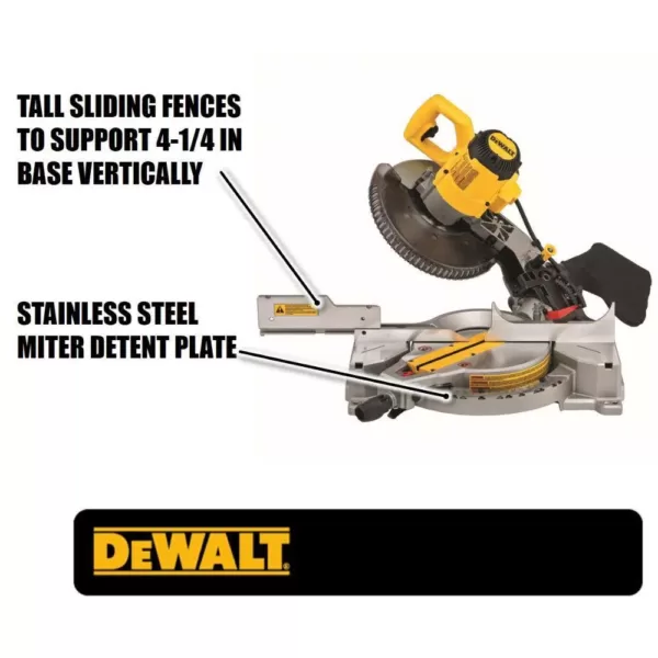 DEWALT 15 Amp Corded 10 in. Compound Single Bevel Miter Saw