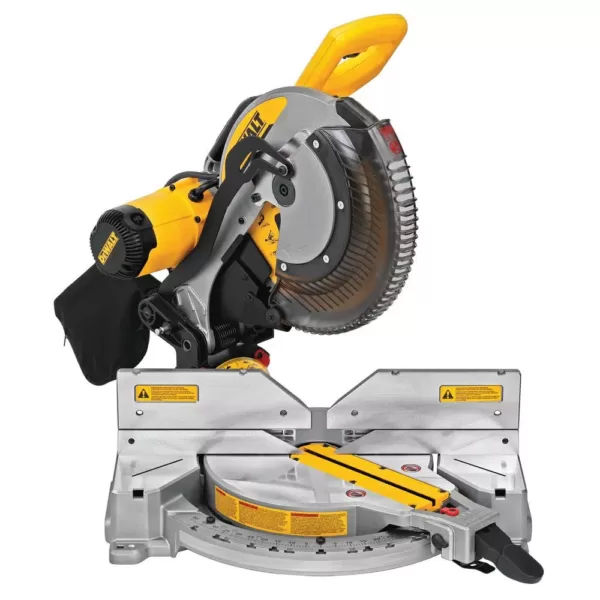 DEWALT 12 in. 15 Amp Compound Double Bevel Miter Saw with Heavy-Duty Miter Saw Stand