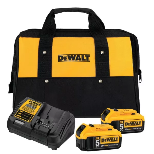 DEWALT ATOMIC 20-Volt MAX Cordless Brushless Oscillating Multi-Tool with (3) 20-Volt Batteries 5.0Ah & Charger