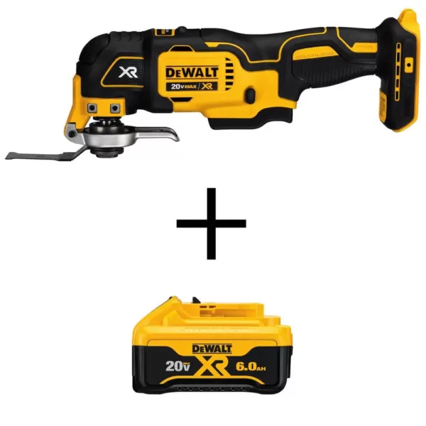 DEWALT 20-Volt MAX XR Cordless Brushless Oscillating Multi-Tool with (1) 20-Volt 6.0Ah Battery