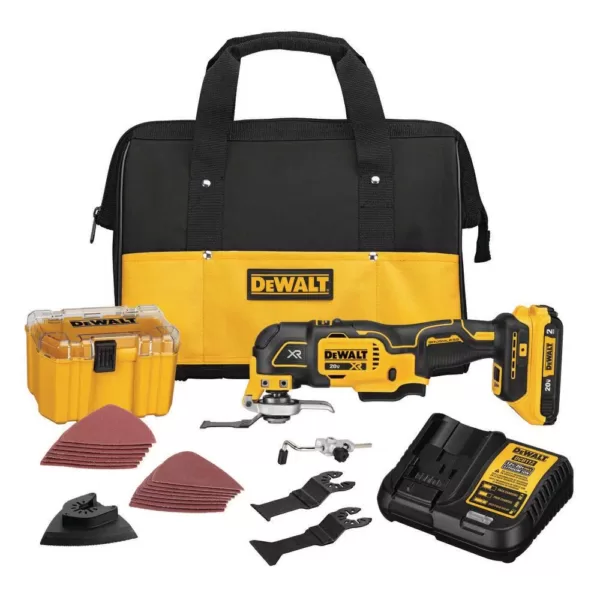 DEWALT 20-Volt MAX XR Cordless Brushless 3-Speed Oscillating Multi-Tool with (1) 20-Volt 2.0Ah Battery & Charger