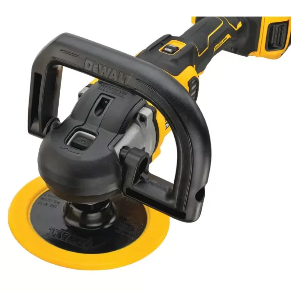 DEWALT 20-Volt MAX XR Cordless Brushless 7 in. Variable Speed Rotary Polisher with (2) 20-Volt 5.0Ah Batteries & Charger