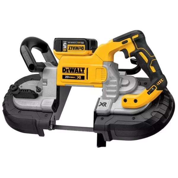 DEWALT 20-Volt MAX XR Cordless Brushless Deep Cut Band Saw with (2) 20-Volt Batteries 5.0Ah & Charger