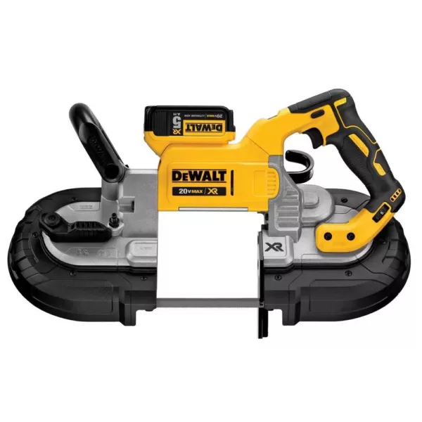 DEWALT 20-Volt MAX XR Cordless Brushless Deep Cut Band Saw with (2) 20-Volt Batteries 5.0Ah & Charger