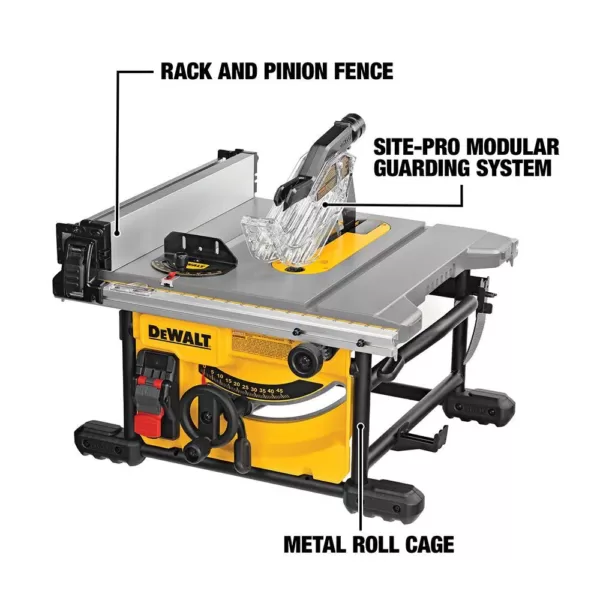 DEWALT 15 Amp Corded 8-1/4 in. Compact Jobsite Tablesaw