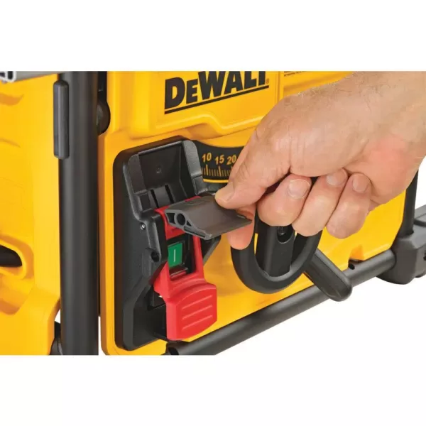 DEWALT 15 Amp Corded 8-1/4 in. Compact Jobsite Tablesaw with Bonus Heavy-Duty Rolling Table Saw Stand