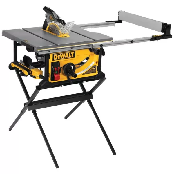 DEWALT 15 Amp Corded 10 in. Jobsite Table Saw with Scissor Stand