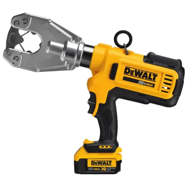 DEWALT 20-Volt MAX Cordless Dieless Cable Crimping Tool with (2) 20-Volt 4.0Ah Batteries, Charger & Case