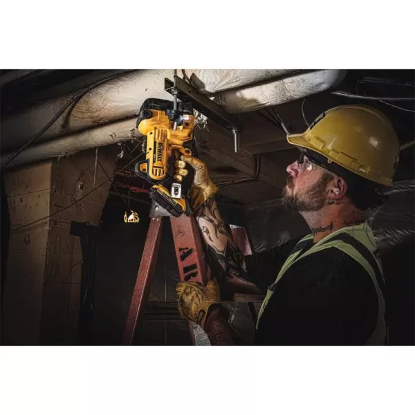 DEWALT 20-Volt MAX XR Cordless Barrel Grip Jigsaw with (1) 20-Volt 2.0Ah Battery & 3/8 in. Impact Wrench