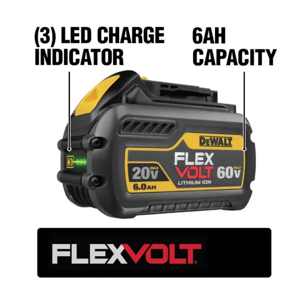 DEWALT FLEXVOLT 20-Volt/60-Volt MAX Lithium-Ion 6.0Ah Battery Pack (3-Pack)