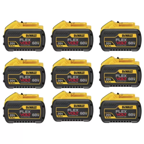 DEWALT FLEXVOLT 20-Volt/60-Volt MAX Lithium-Ion 9.0Ah Battery Pack (9-Pack)