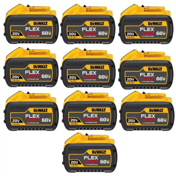 DEWALT FLEXVOLT 20-Volt/60-Volt MAX Lithium-Ion 12.0Ah Battery (10-Pack)